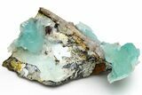 Blue-Green Aragonite Aggregations - Wenshan Mine, China #218046-1